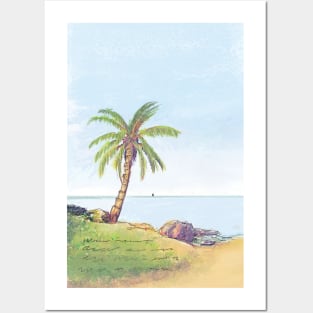 Palm Tree Sketch Posters and Art